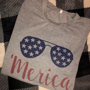 Gray T-Shirt. ‘Merica.